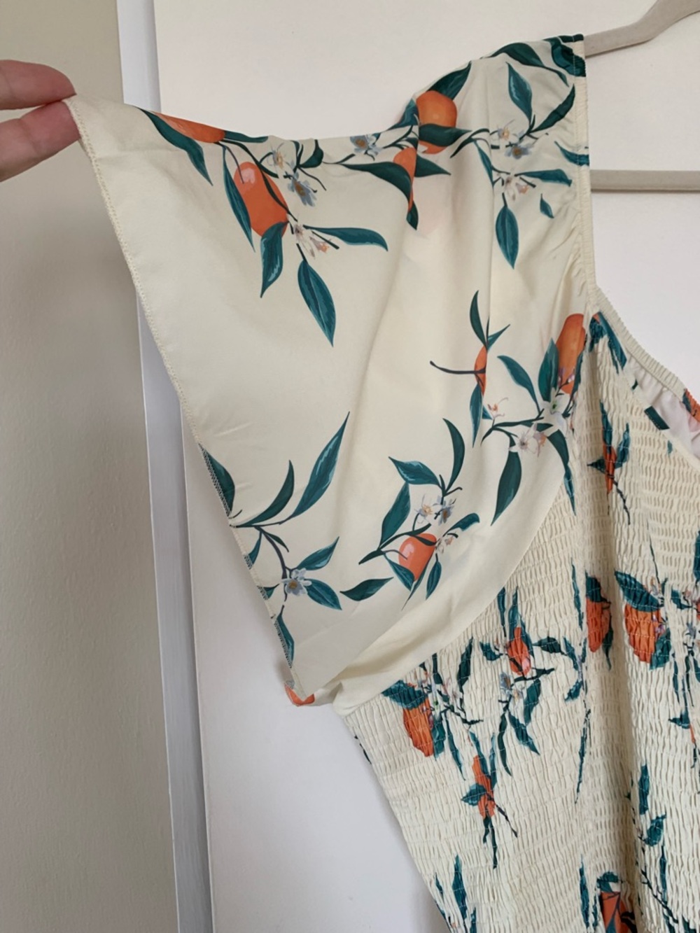 🍊 BloomChic Citrus Fruit Oranges Floral Dress – Size 30 / 6x Smocked Bodice - Picture 4 of 9